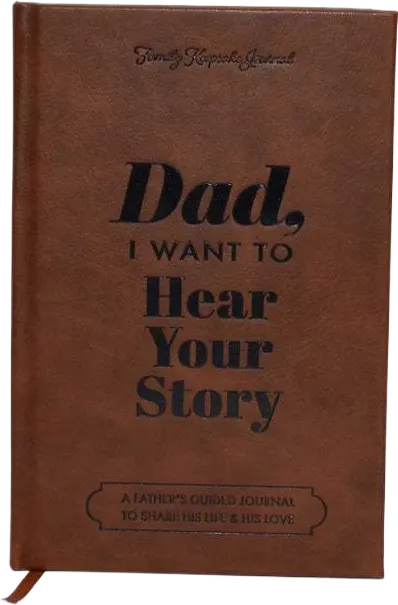 Dad, I Want to Hear Your Story: Special Edition, Leather Wrapped Hardback, Black Gold Foil Lettering, Ribbon Bookmark Gold Gilde