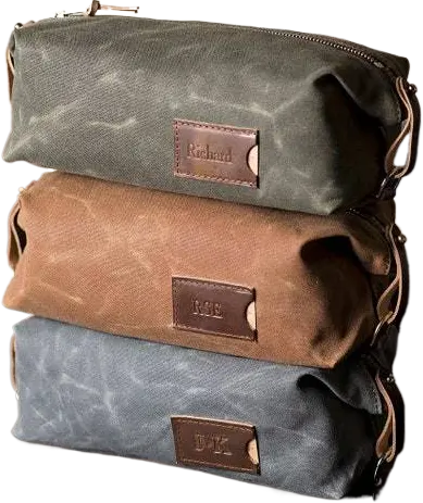 Personalized Toiletry Bag: Men's Toiletry Bag, Monogrammed Father's Day Gift, Second Anniversary Gift for Him, Made in USA