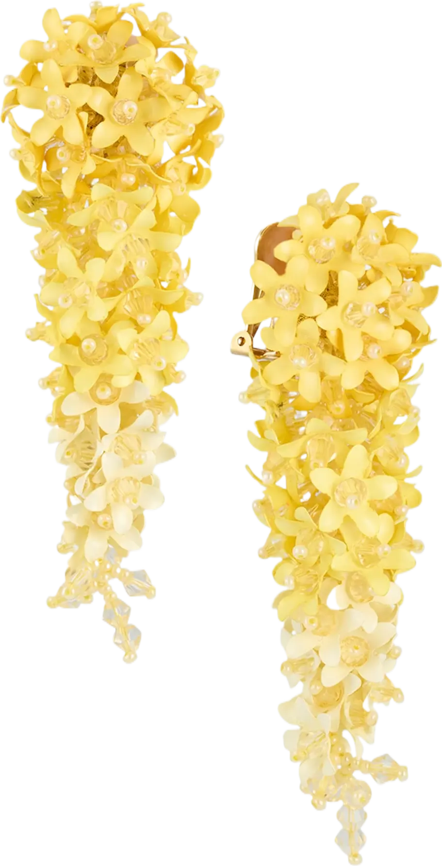 Oscar de la Renta Crawling Flower Cascade Earrings